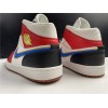 Air Jordan 1 Mid Sail Red Blue Gold