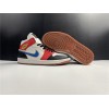 Air Jordan 1 Mid Sail Red Blue Gold