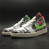 Jordan 1 Mid Poolside Men's Shoe White/Green/Pink 554724-119