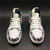 Jordan 1 Mid Poolside Men's Shoe White/Green/Pink 554724-119