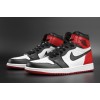 AIR JORDAN 1 High OG "Black Toe" white/ black-varsity red mens 555088-125