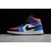 Air Jordan 1 Mid GS &quot;Top 3&quot; Red/Blue/White/Black 554725-124